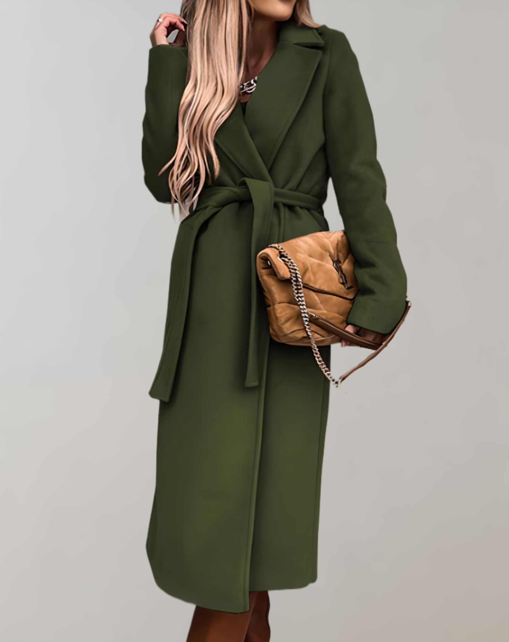 Anna - Lange Herbstmanteljacke für Damen mit Gürtelbindung jacke