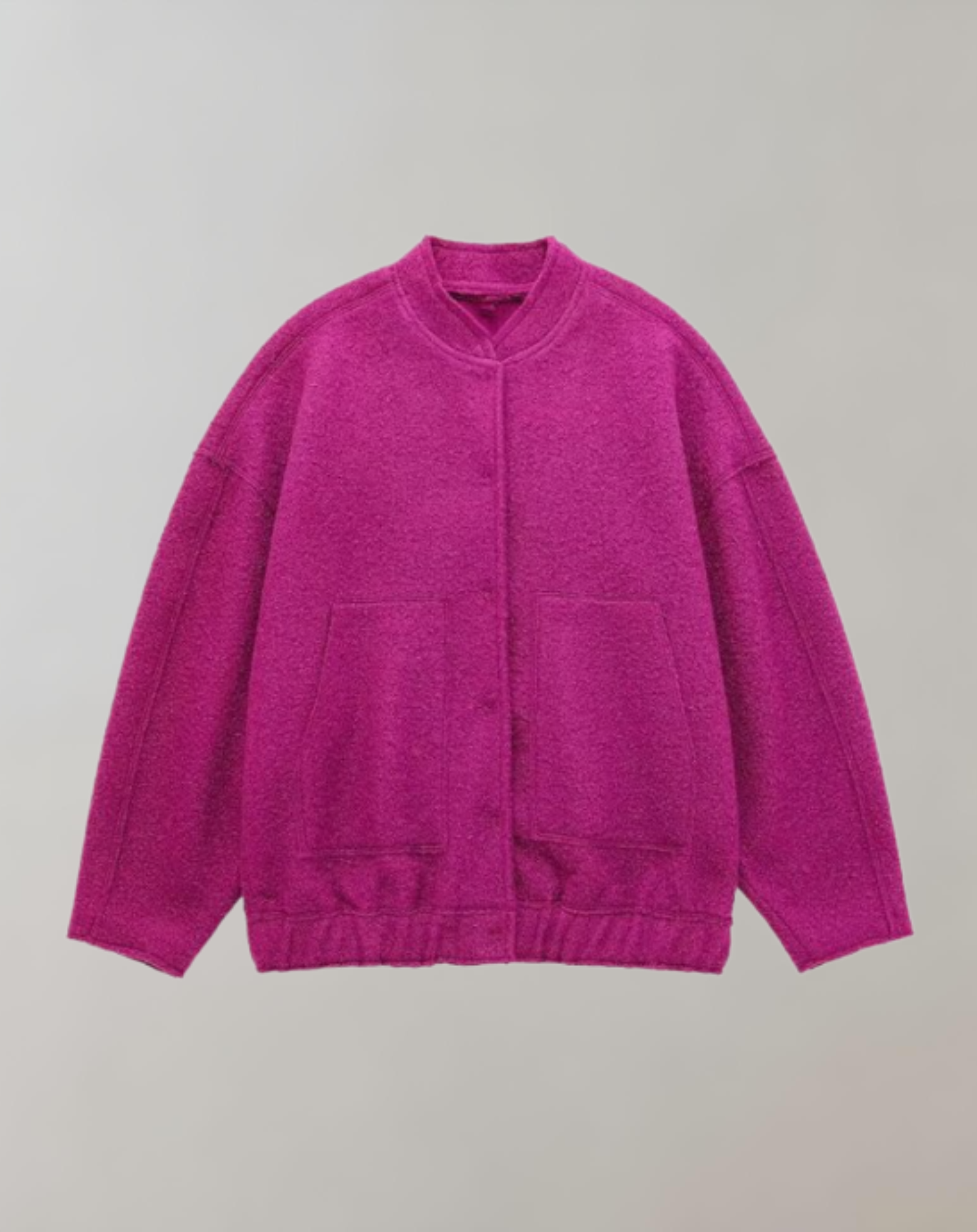 Annalisa - Übergroße Jacke mit Knöpfen für Damen und Taschen Jacke