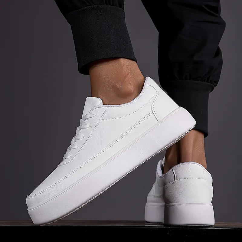 Andrew – zeitlose, schlichte Herren Skateschuhe in Weiß