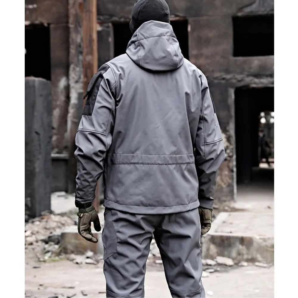 Herren Outdoor Tactical Set – wasserabweisende Jacke und Cargohose mit Multifunktionstaschen