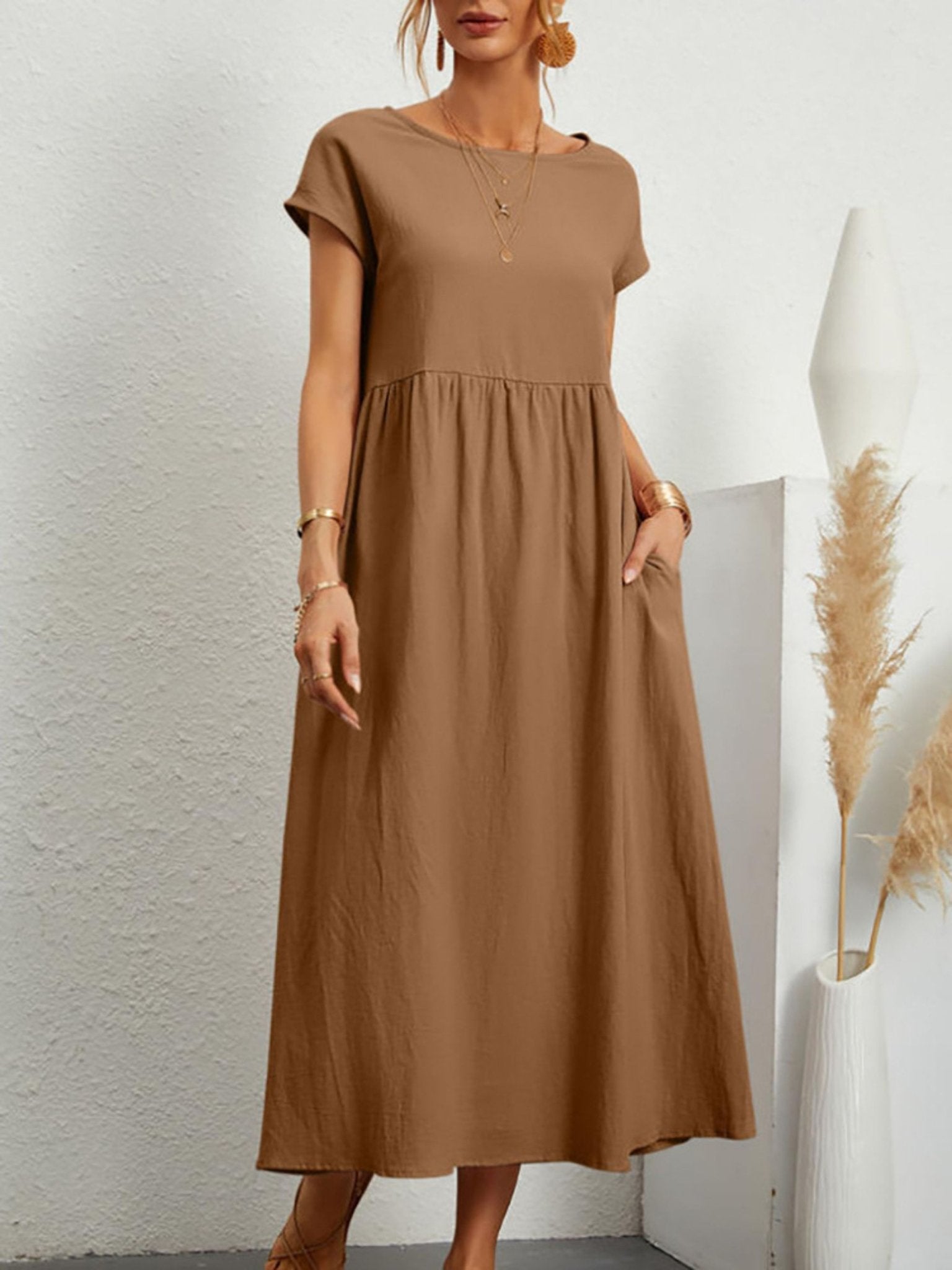Renee - Vintage Sommerkleid mit Kurzarm und elegantem Design